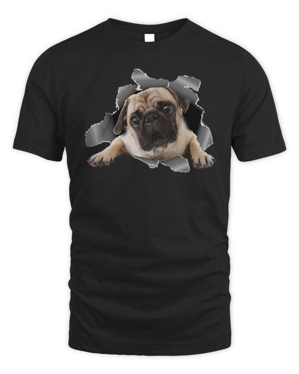 Pug Lover Cute Pug Torn Cloth Funny Dog Lover Pug Owner Dog Puppy 189 Pugs Dog