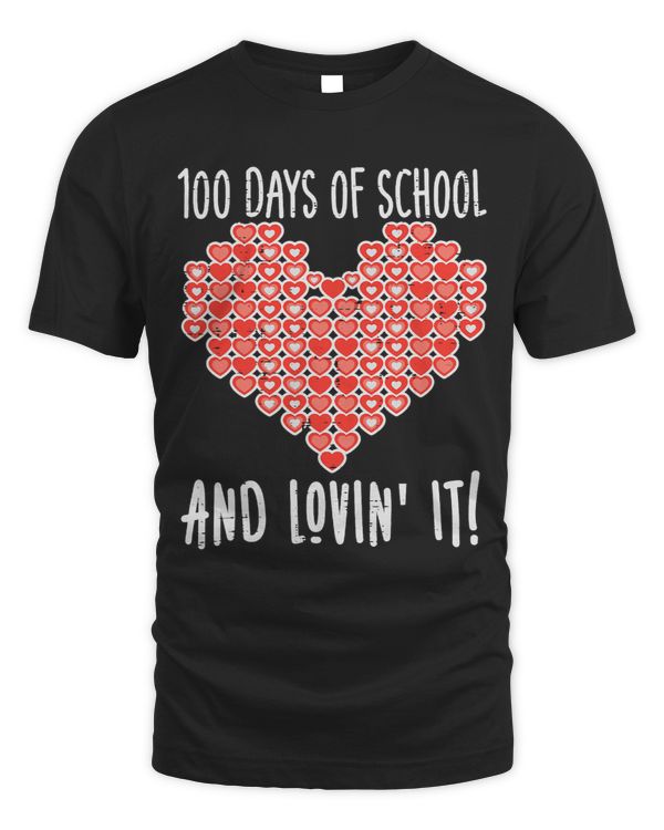 100 Days Of School Lovin It Hearts Valentines Day Girls Kids
