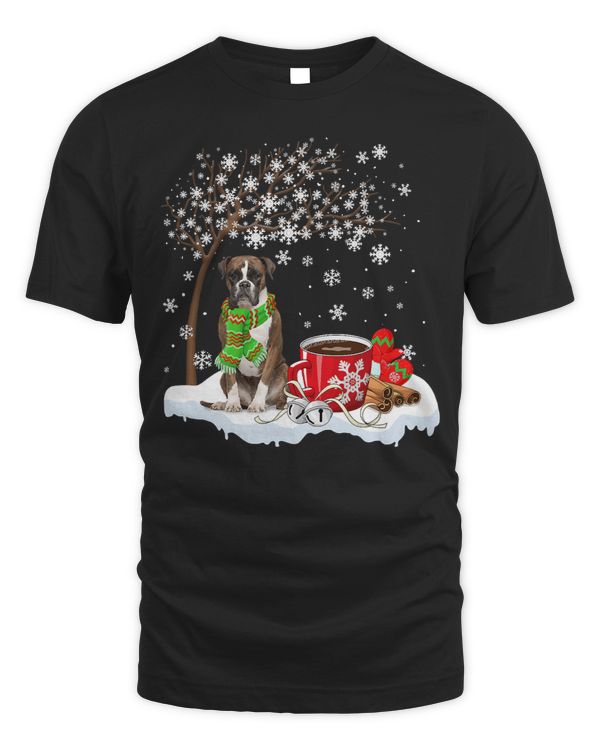 Boxer Under Snow Tree Nice Dog Christmas pajama 310 Boxers Dog