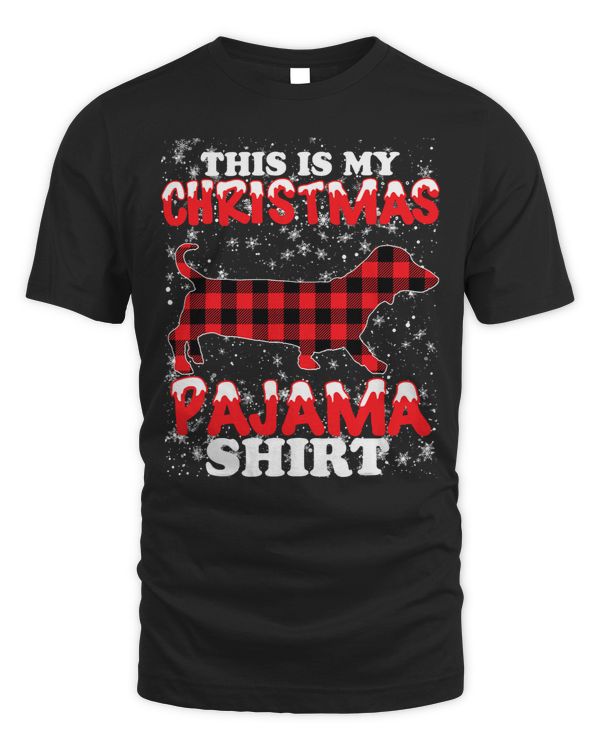 Wiener Christmas Dog Lover This is My Xmas Pajama 109 Dachshund Doxie
