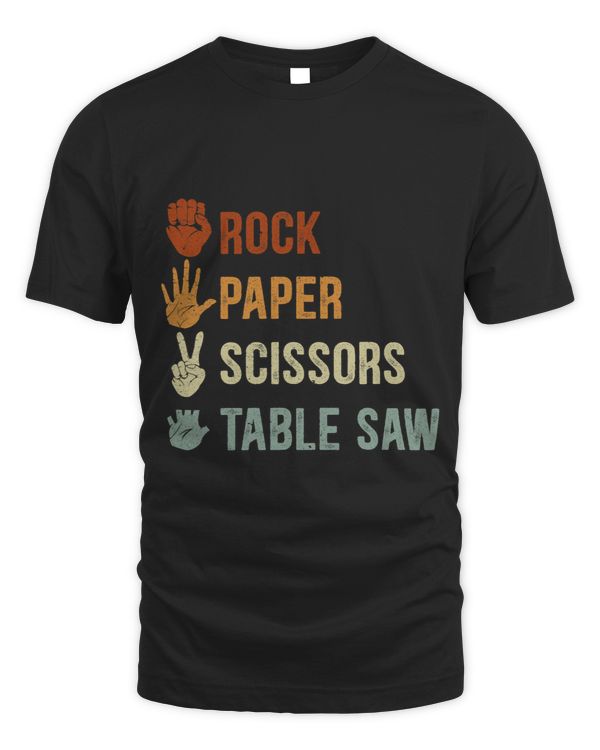 Mens Rock Paper Scissors Table Saw Carpenter