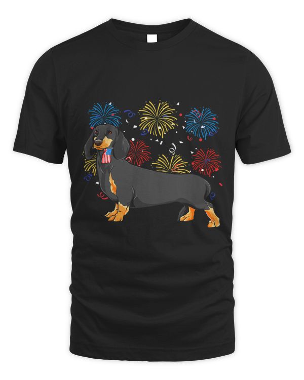 Wiener Cute Lover Weiner Dog Mom Dad Kids Patriotic 274 Dachshund Doxie