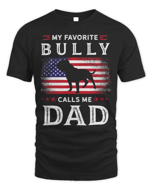 Bully Lover Dog Mens Bully or pitbull dog owner USA vintage flag DAD 189 Pitbull Dog