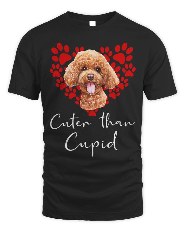 Funny Poodles r Than Cupid Valentines Day 418 Poodle dog
