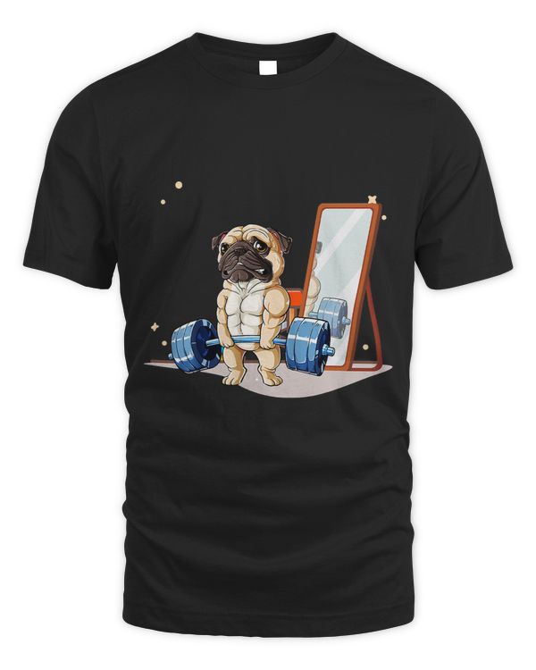 Pug Lover Weightlifting Deadlift Men Fitness Gym Pugs Dog