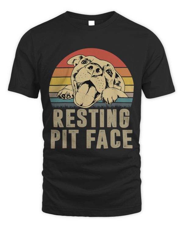Bully Resting Pit Face Vintage Dog Lover Pitbull Retro Pitbull Dog