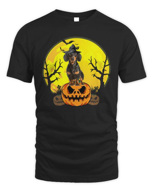 Wiener Lover Scary Halloween Pumpkin Dog 259 Dachshund Doxie