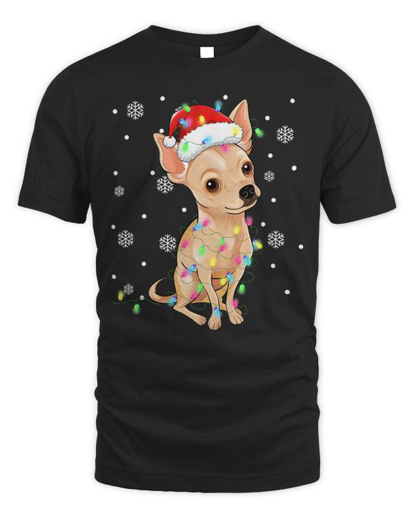 Chihuahuas Santa Chihuahua Christmas Tree Lights 419 Chihuahua Dog