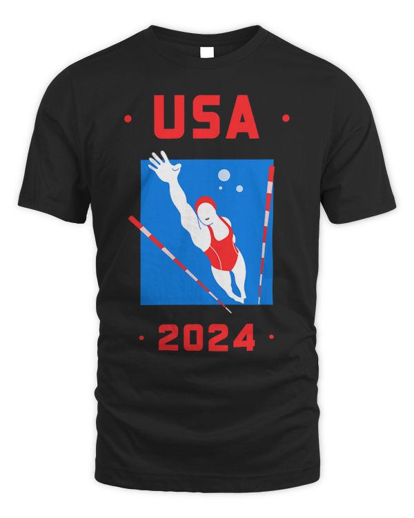 USA 2024 Summer Games Shirt American Sport 2024 Swimming