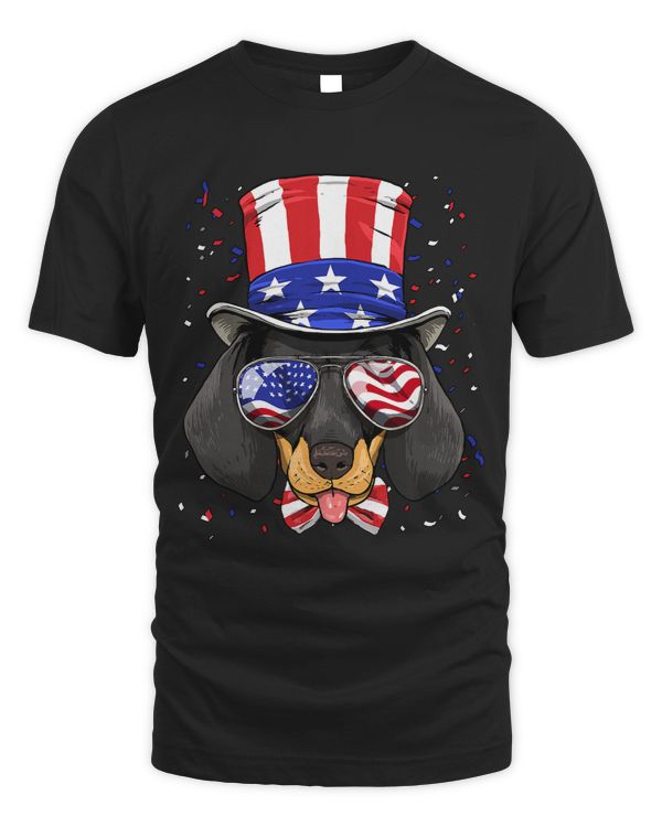 Wiener 4th of July Patriotic Dachshund American USA Flag Dog Lover 275 Dachshund Doxie