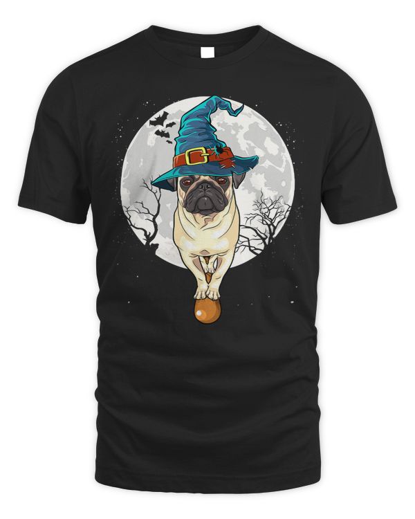Pug Lover Halloween Pug Witch Hat Funny Pug Lover 186 Pugs Dog