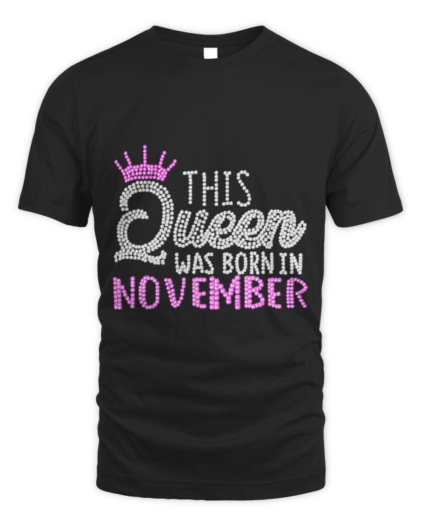 This Queen Was Born In November Birthday Pink Diamond Crown