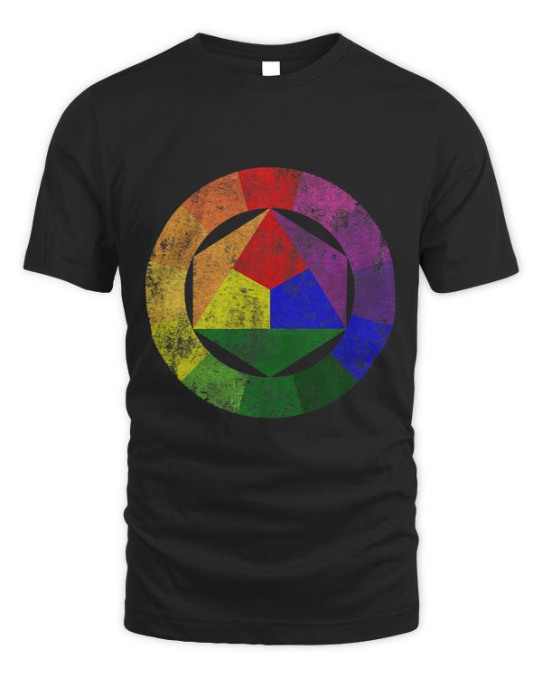 Color Wheel Cube – Vintage Color Theory Graphic Artist