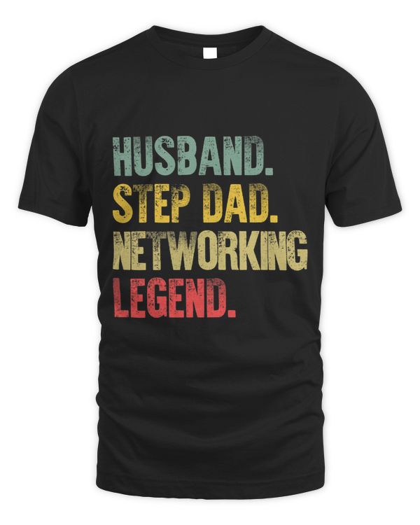 Funny Vintage Shirt Husband Step Dad Networking Legend Gift