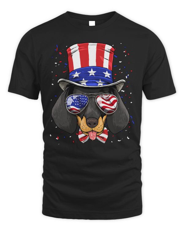 Wiener 4th of July American Dog USA Flag 224 Dachshund Doxie
