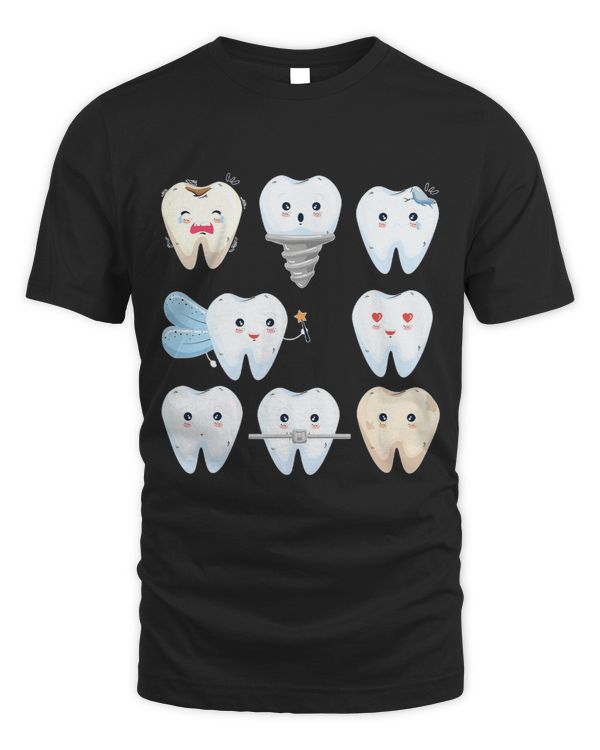 Valentines Day Teeth Heart Tooth Dental Squad Dentist Cool