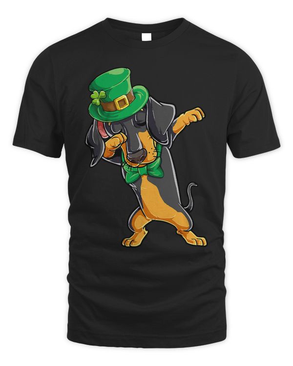 Wiener Dabbing Dachshund St Patricks Day Men Women Leprechaun Dog Dachshund Doxie