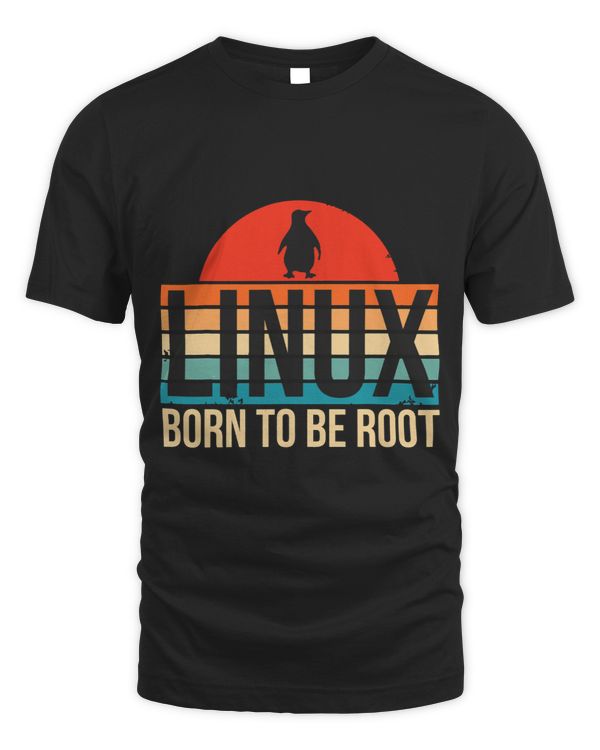 Linux Retro Born To Be Root Motto for Computer scientist