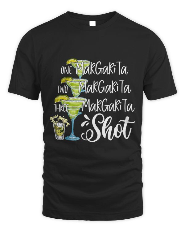 One Two Three Margarita Shot Lemon Drinking Funny Gift