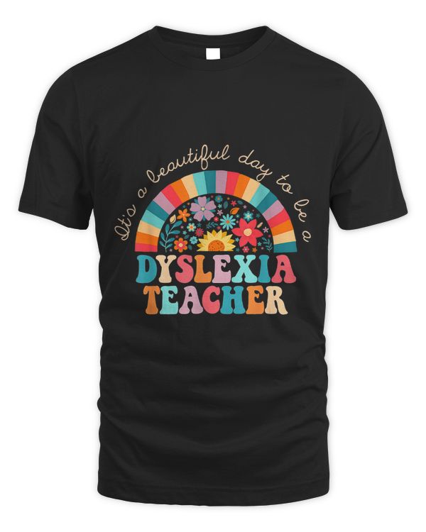 Dyslexia Teacher Retro Dyslexia SPED Therapist Rainbow