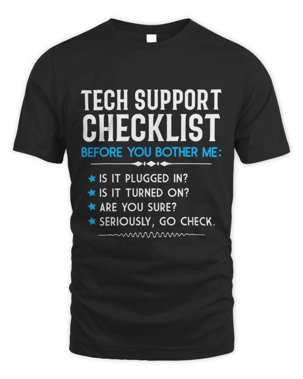 Tech Support Checklist Funny Computer Geek Sysadmin