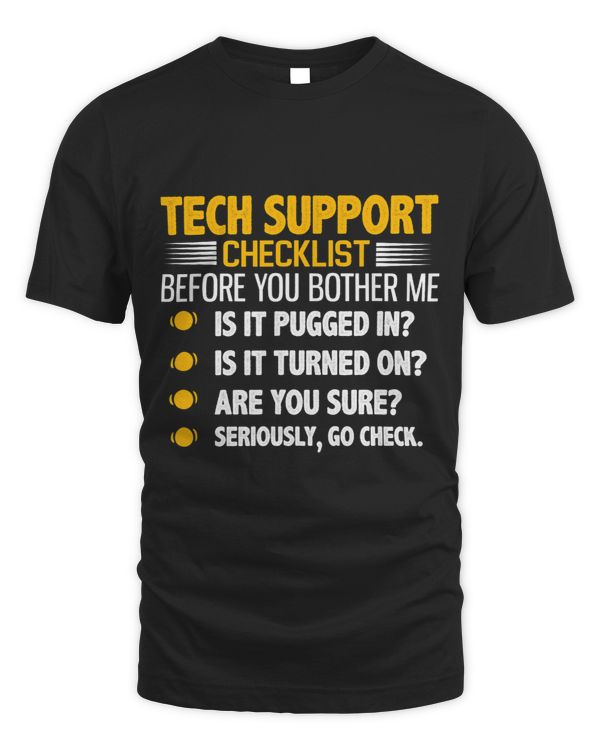 Tech Support Checklist Funny Computer