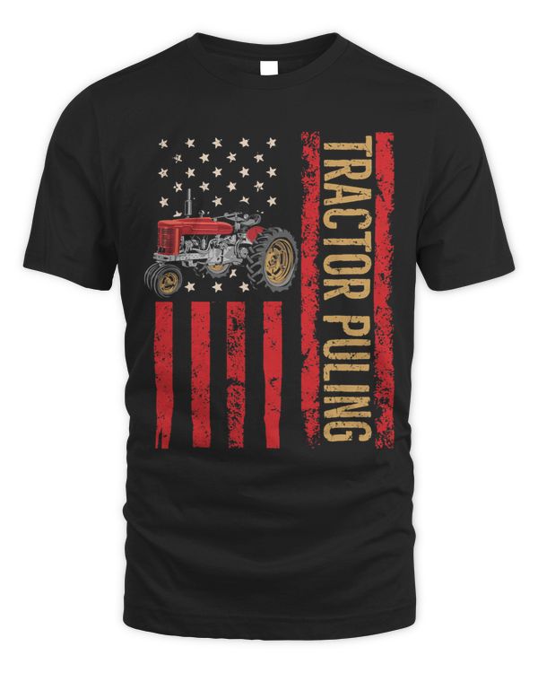 Tractor Pulling USA Flag 4th Of July Motorsport