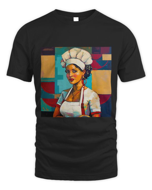 expressionism Latina Woman dressed like a chef Latina Women