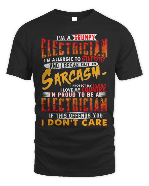 Im A Grumpy Electrician Im Allergic To Stupidity Costume