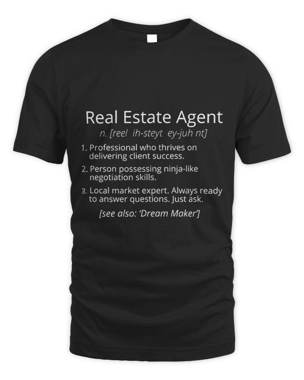 Real Estate Agent Definition Client Networking Shirt