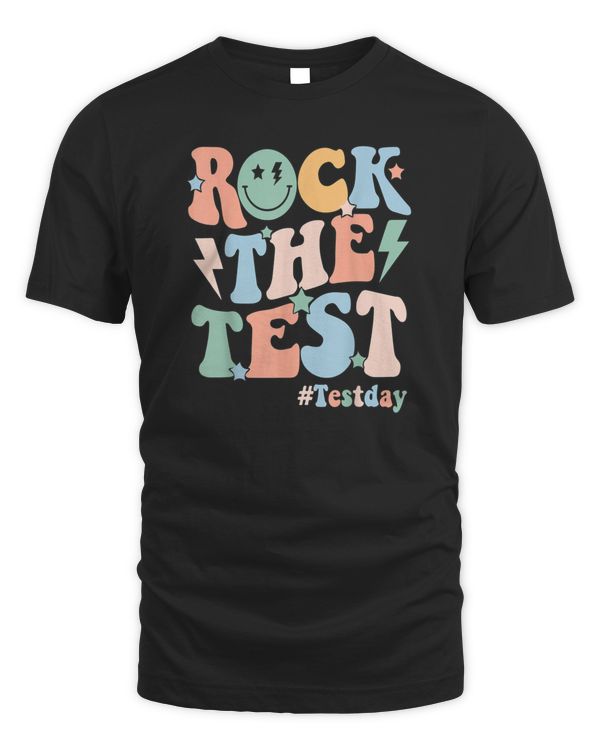Rock The Test Testing Day Retro Motivational Teacher Student