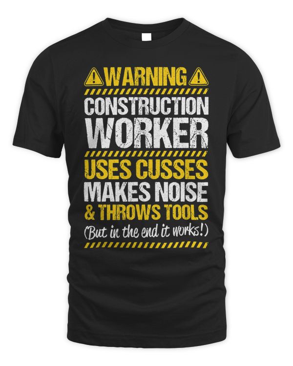 Construction Site Throws Tools Construction Worker