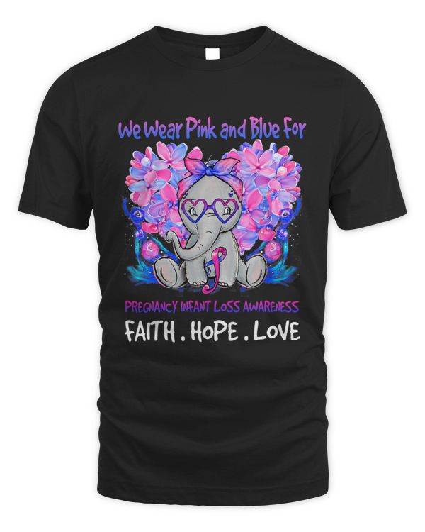 We Wear Pink And Blue Pregnancy Infant Loss Awareness Messy
