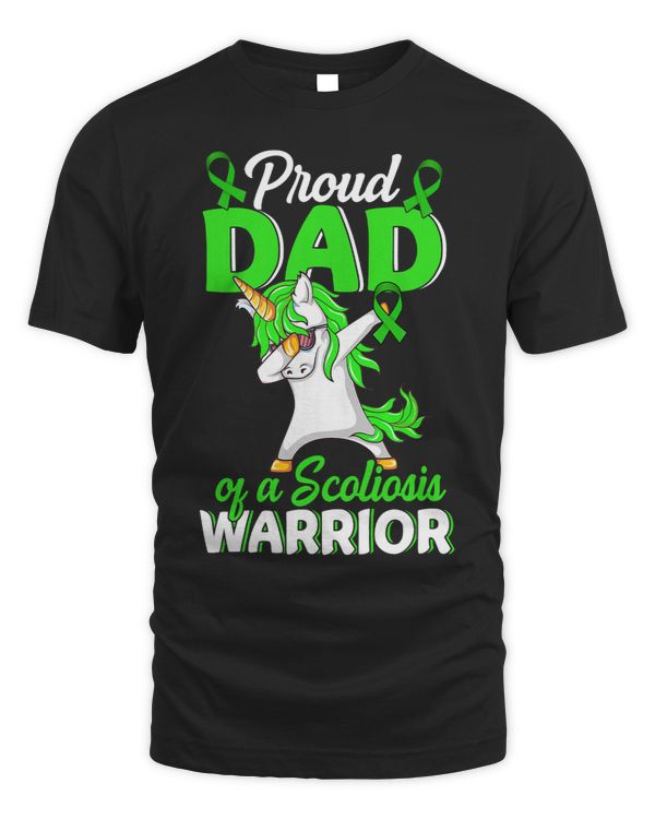 Proud Dad Of A Scoliosis Warrior Green Ribbon Grandpa Papa