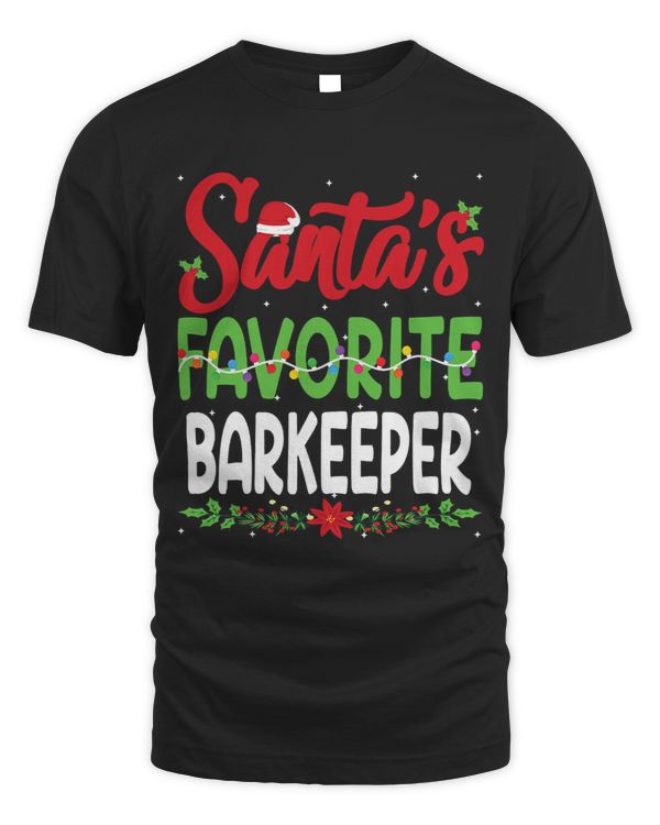 Santas Favourite Barkeeper Christmas Santa Hat Lights