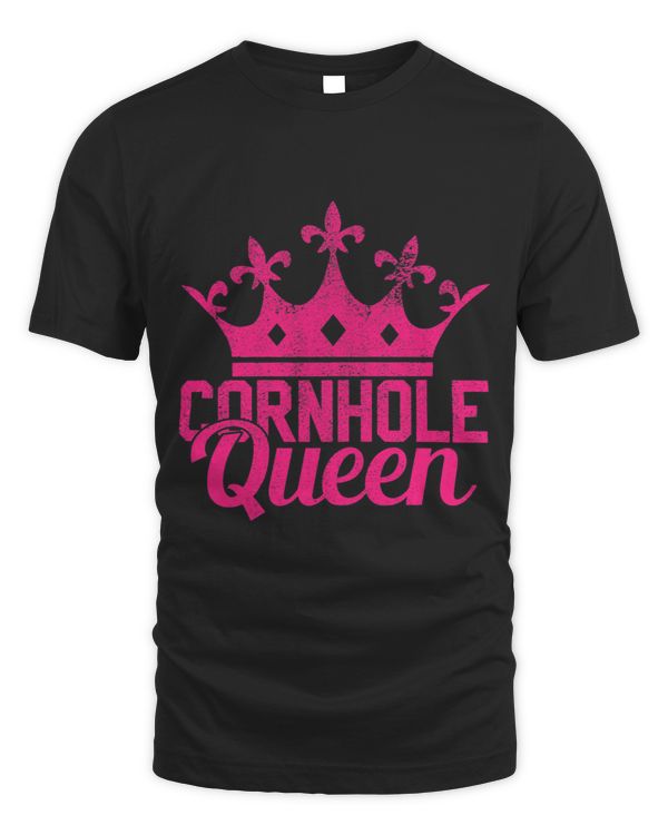 Womens Cornhole Queen Shirt Corn Hole Funny Gift