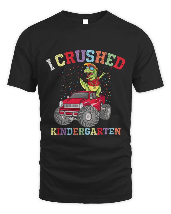 I Crushed Kindergarten Dabbing DinosaurTruck Graduation Trex