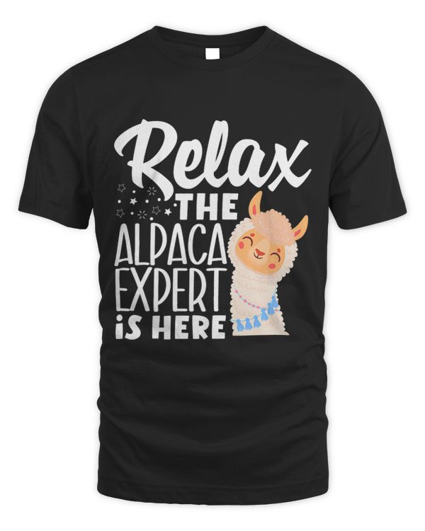 Womens Alpaca Relax The Alpaca Expert Is Here Cute Llama