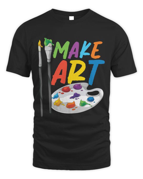 Colorful Palette Paint Brush Painting Make Art Artist