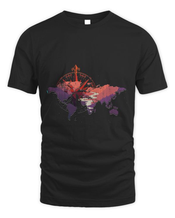 Compass Traveling Traveler Country Globe World Map