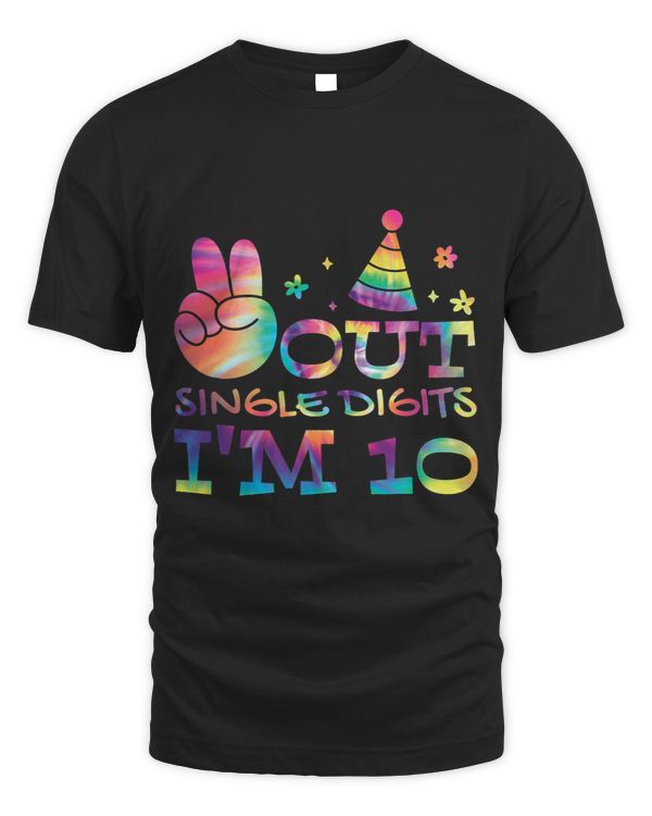 10th Birthday Peace Out Single Digits Im 10