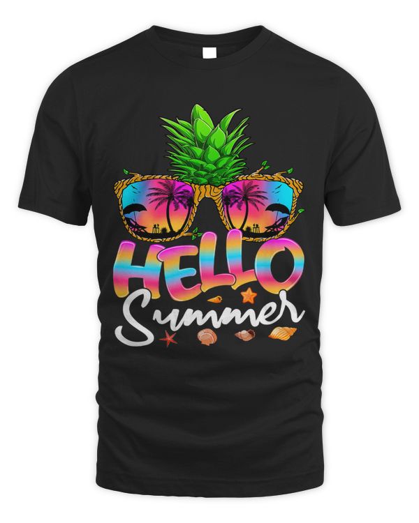 Hello Summer Sunglasses Pineapple Funny Vacations Men Women_1