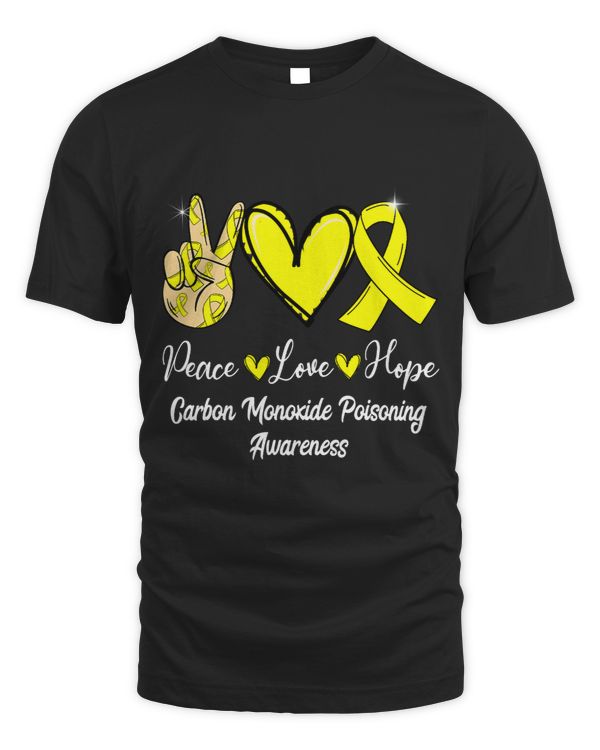 Carbon Monoxide Poisoning Peace Love Hope Yellow Ribbon