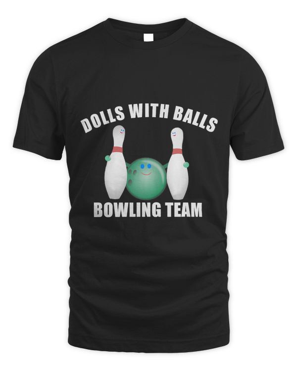 Funny Ten Pin Bowl League Team Dolls With Balls Bowling