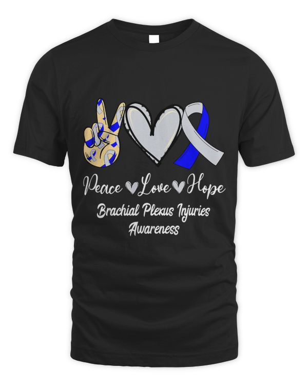 Brachial Plexus Injuries Peace Love Hope Blue Silver