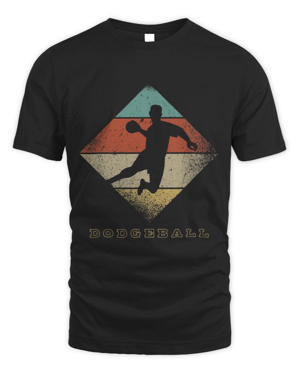 Retro Dodgeball Player 1960s 1970s Style Dodgeball