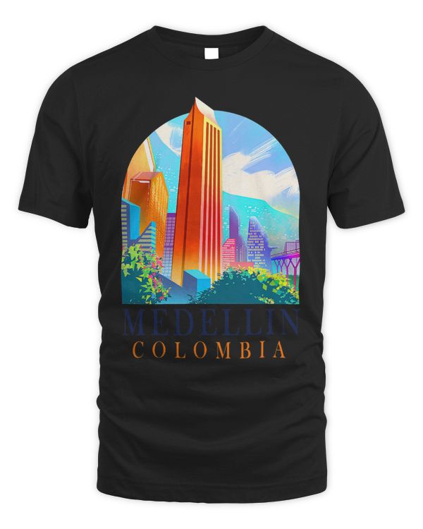 Medellin Colombia Travel Poster Medellin Skyline Traveling