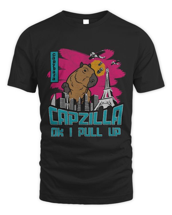 Ok I Pull Up Meme Giant Capybara Capzilla Funny Retro