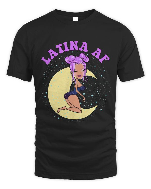 Latina AF TShirt Illustration Cute Drawing Moon Celestial