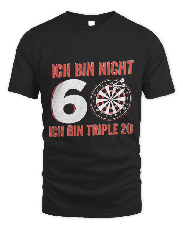 Mens 60th Birthday Darts Player Darts Triple 20 Darts